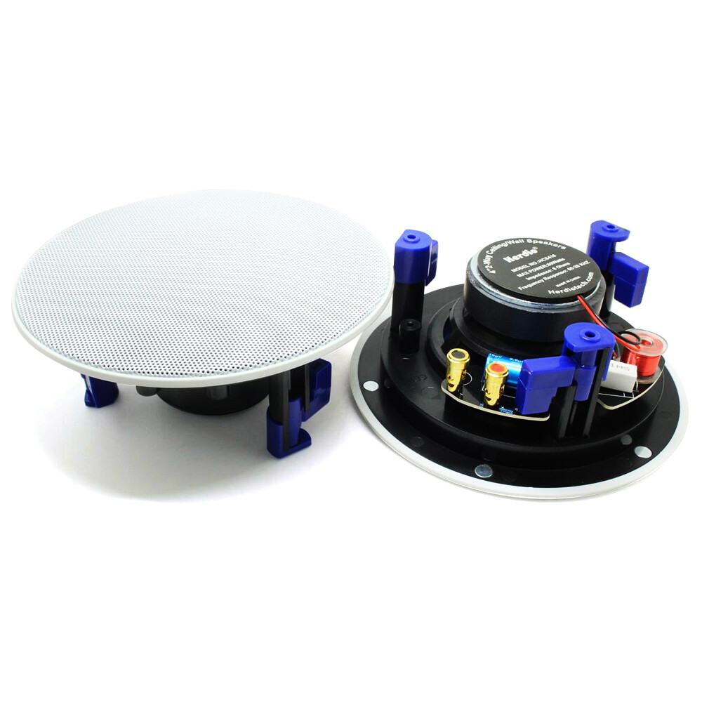 Herdio 4 Pack 4” Ceiling Speakers 320Watts - Flush Mount Easy Installation