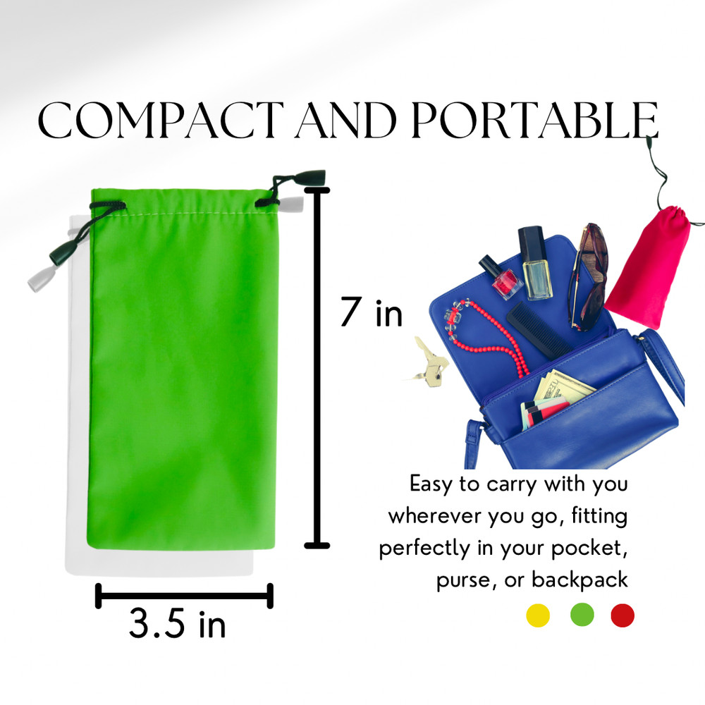 10-Pack ROYAL BLUE Drawstring Sunglasses Microfiber Cloth Soft Case Storage Bag