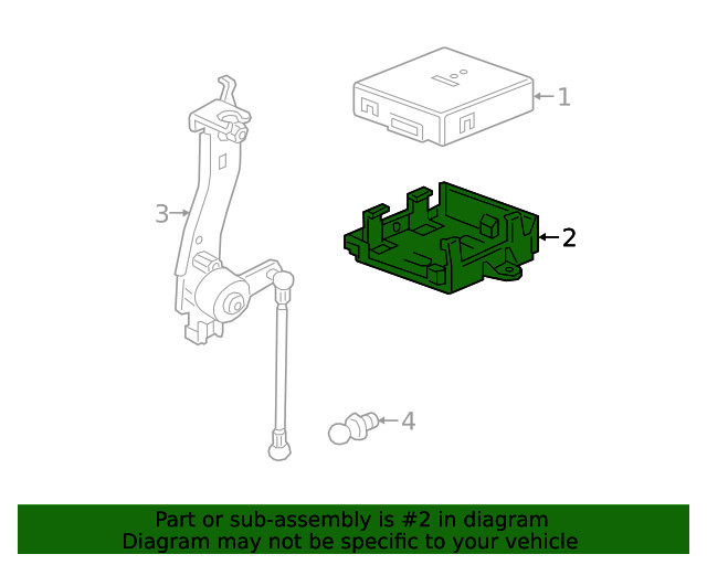 Genuine GM Electronic Suspension Control Module Bracket 84157020