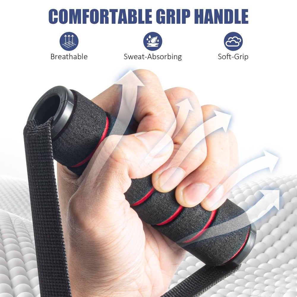 Exercise Handles 2 Pack for Cable Machine Attachments Resistance Bands