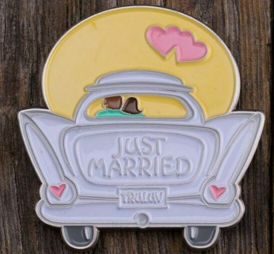 Just Married Car Challenge Coin