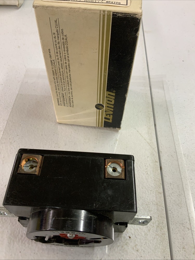 Leviton 2411, 3-Pole 4 Wire Grounding Locking Plug (chipped) - ECS