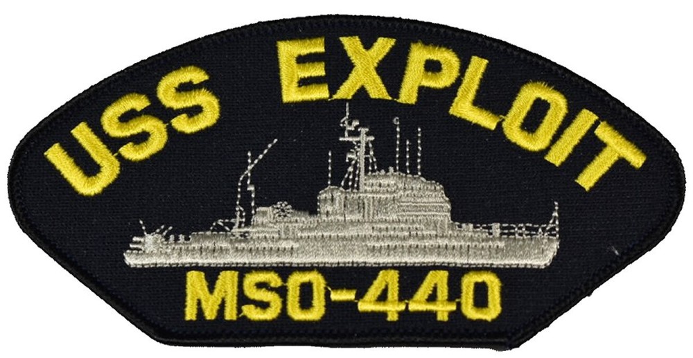 USS EXPLOIT MSO-440 SHIP PATCH - GREAT COLOR - Veteran Owned Business
