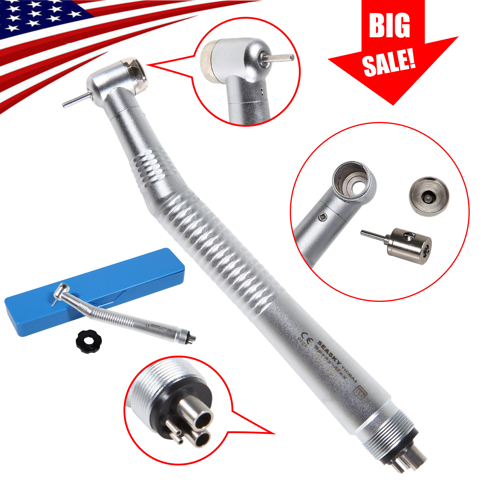 10* NSK PANA MAX Style Dental High Speed Handpiece Push Button 4Hole Air Turbine