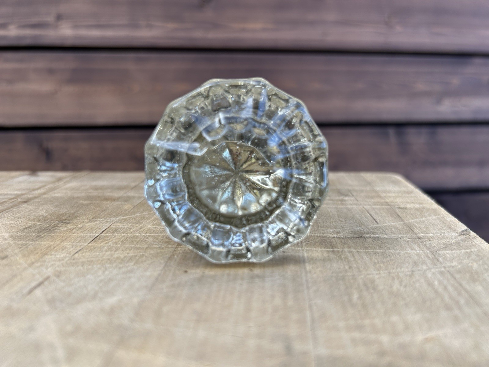 Vintage Brass Glass Door Knob w/bonus similar Matching Knob