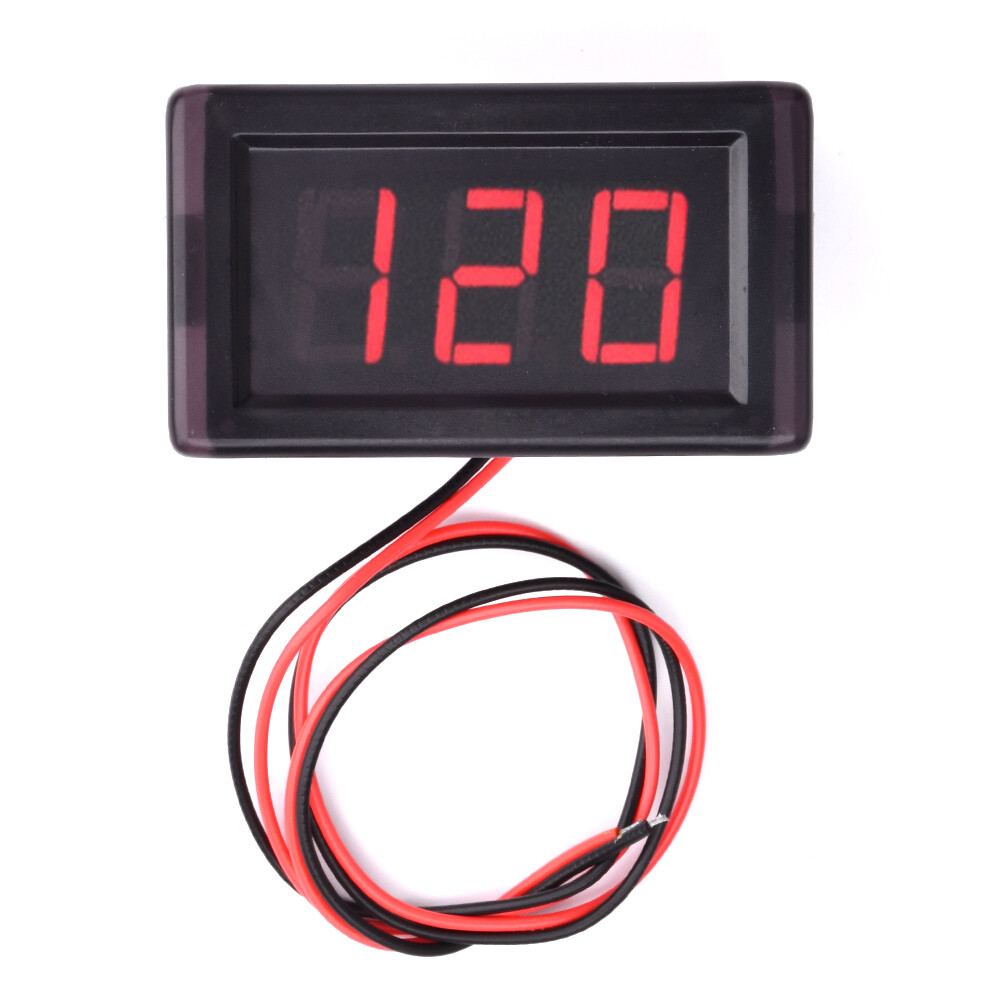 0.56\" 2 Wire Digital Voltmeter LED Volt Voltage Meter DC5V-120V Waterproof
