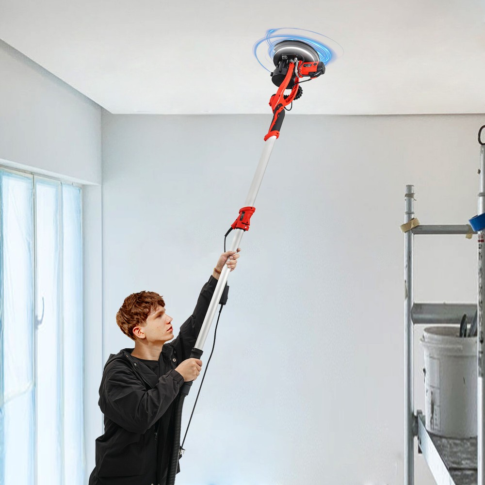 Drywall Sander 750W 6 Variable Speed Sander Electric Ceiling Wall Sander Red