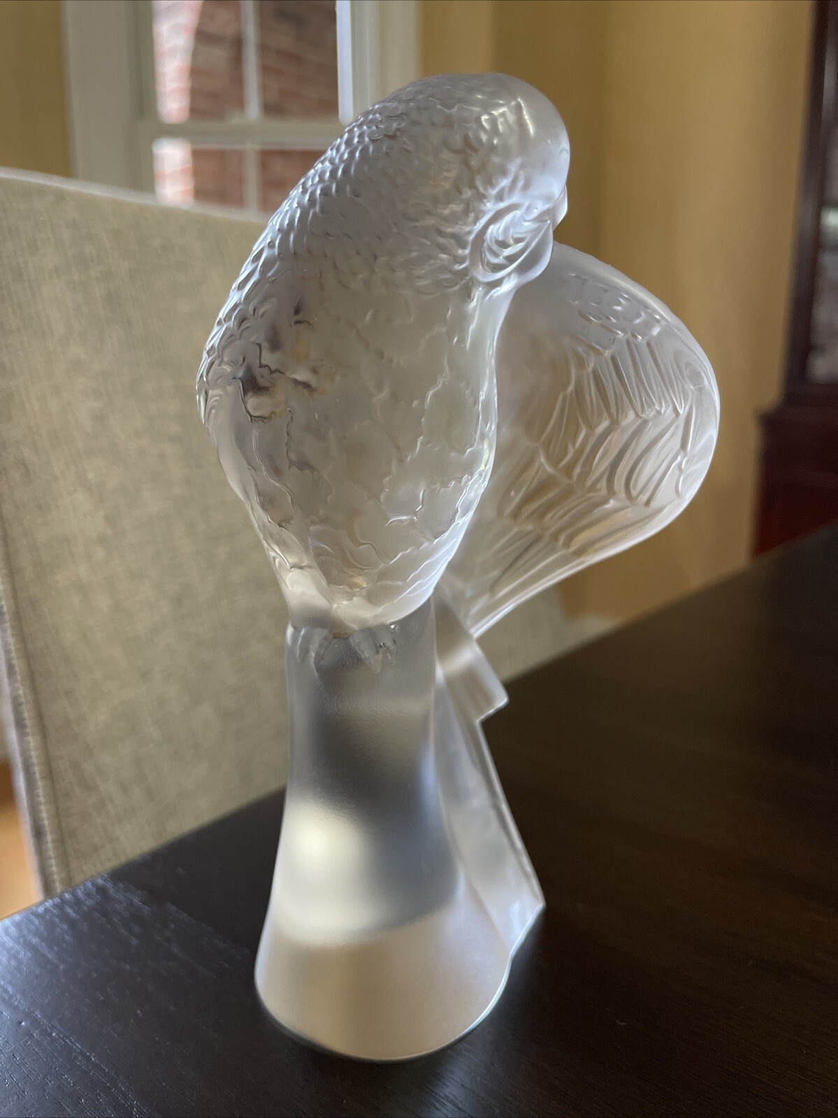 Lalique France Crystal Perruche Parakeet Bird Figurine- MINT