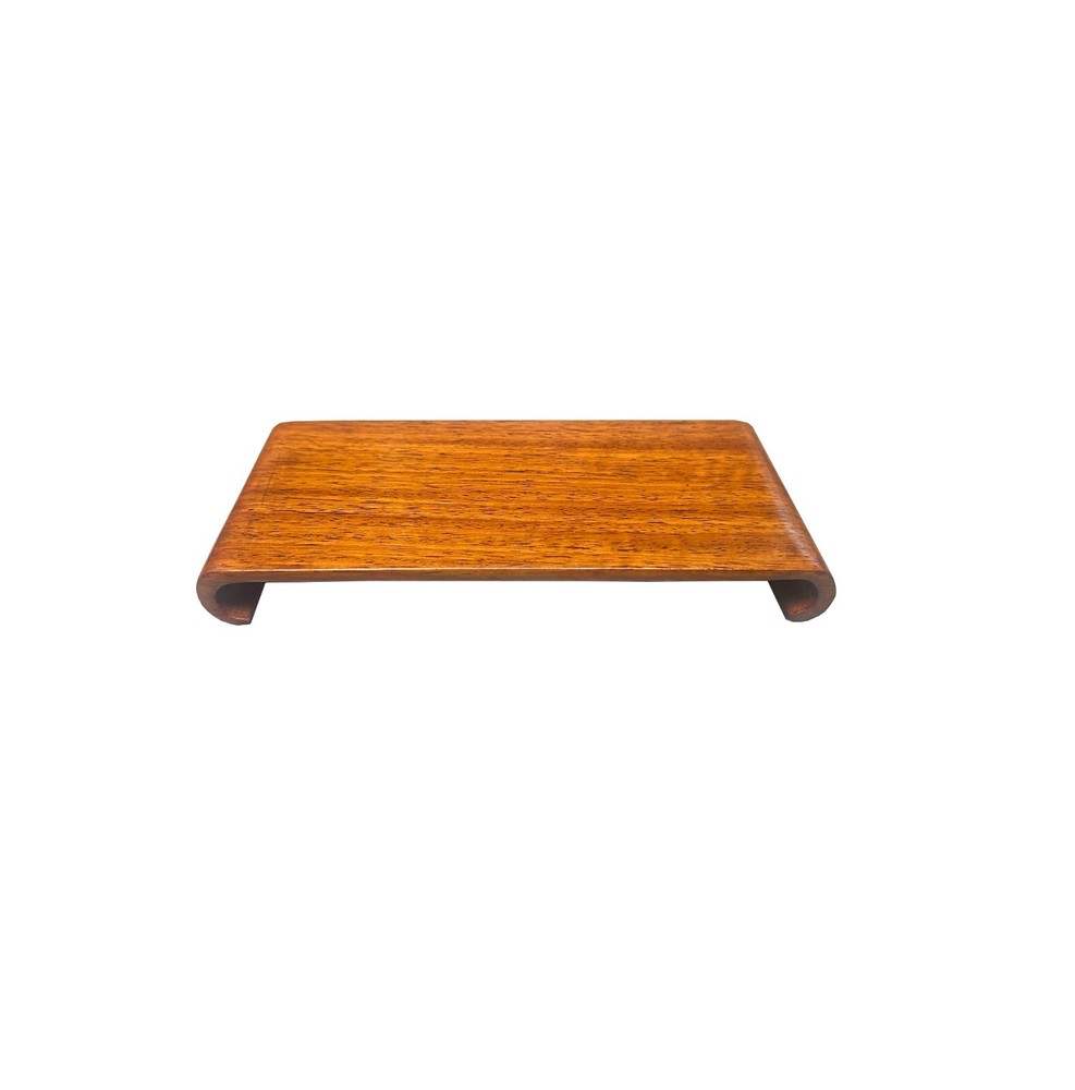 6.25" Light Brown Wood Scroll Leg Rectangular Display Stand Riser Easel ws4055B