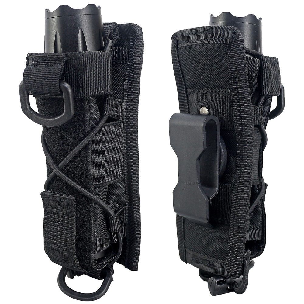 Tactical Flashlight Pouch Rotatable Flashlight Holder Belt Clip with 360 Degree