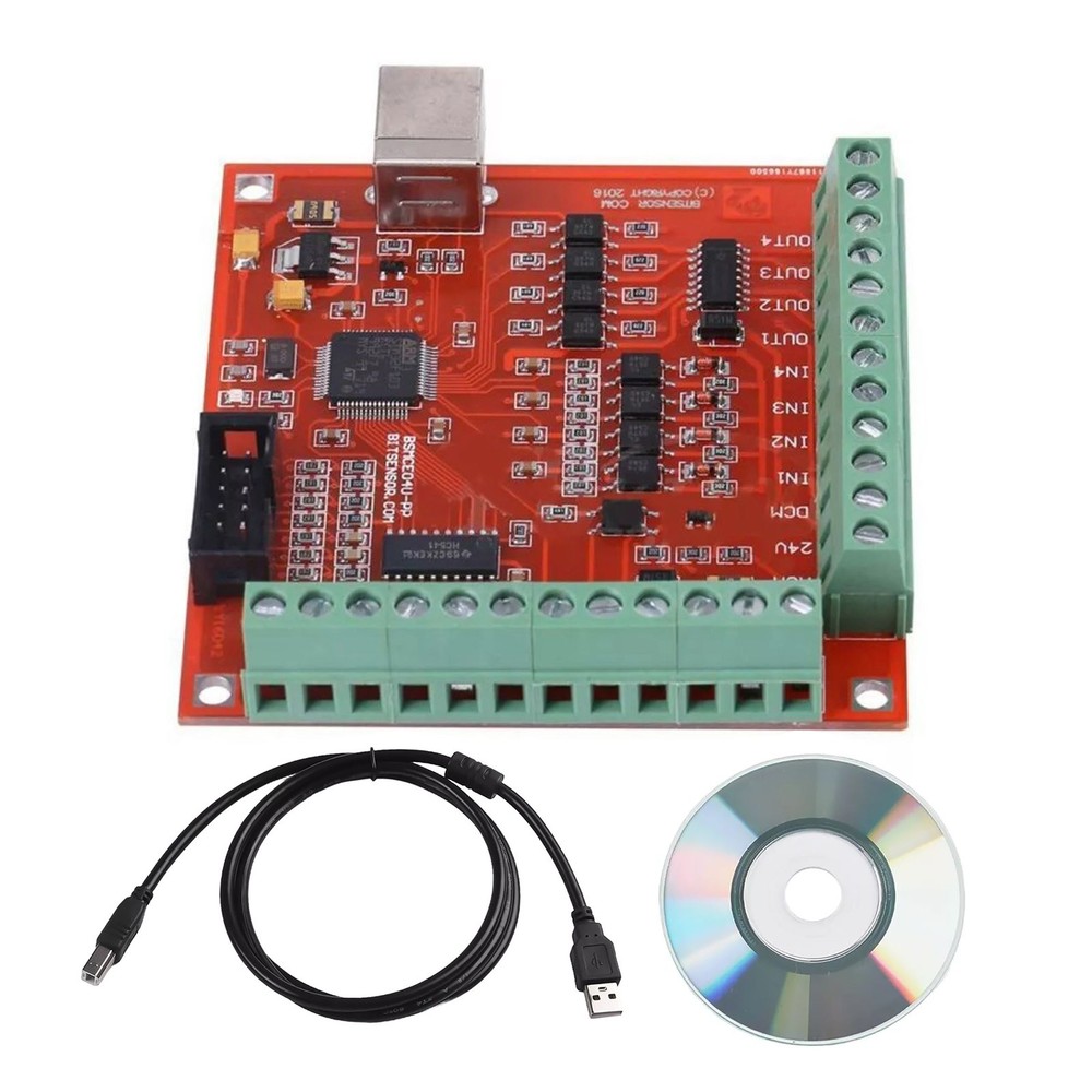4 Axis CNC Motion Controller for Stepper Motors USB Breakout Board for MACH3