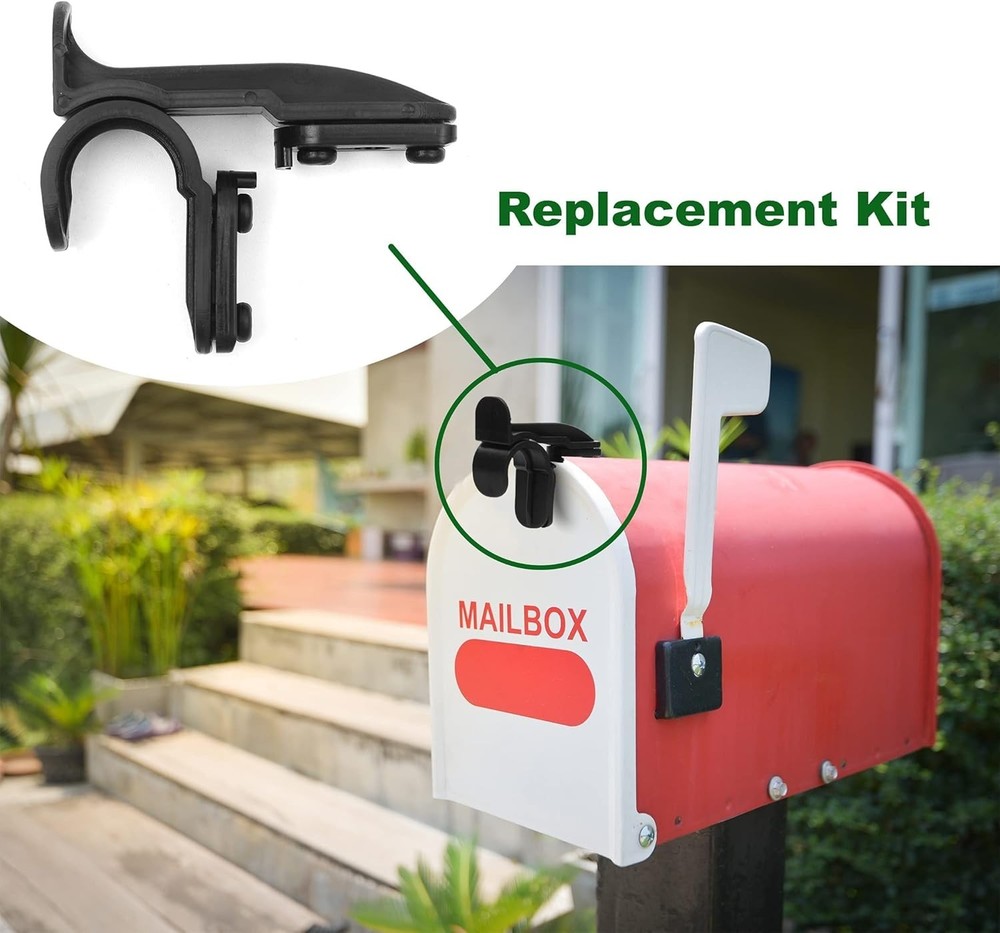 Mailbox Latch Replacement Kit: Easy Clip-On Black Latch for Standard Mailboxes