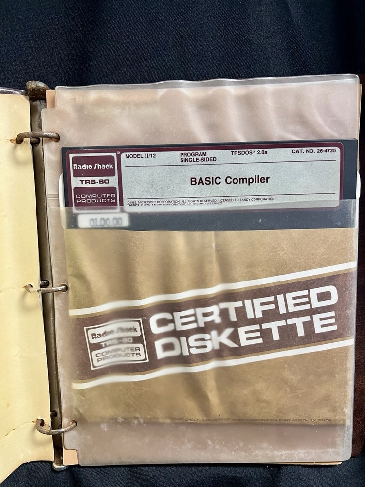 Vintage Radio Shack TRS-80 Manual & Software “Basic Compiler”