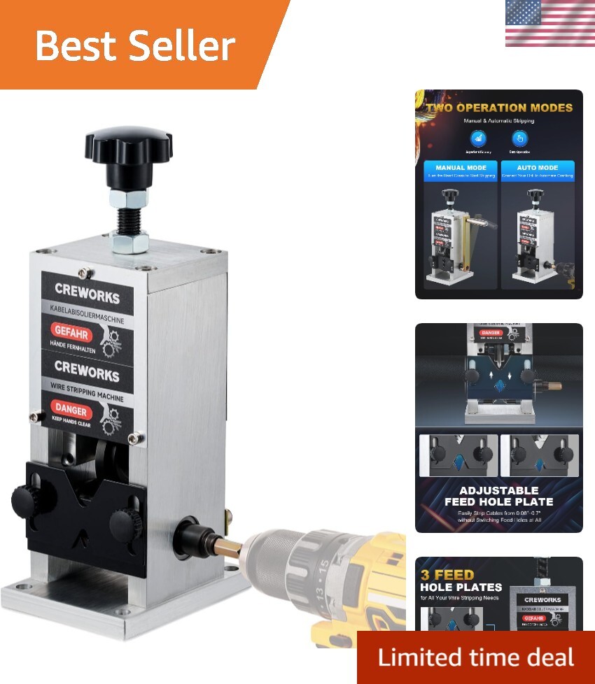 Manual Wire Stripper Machine, 0.06"-1" Wire Stripping Machine, Wire Stripping...