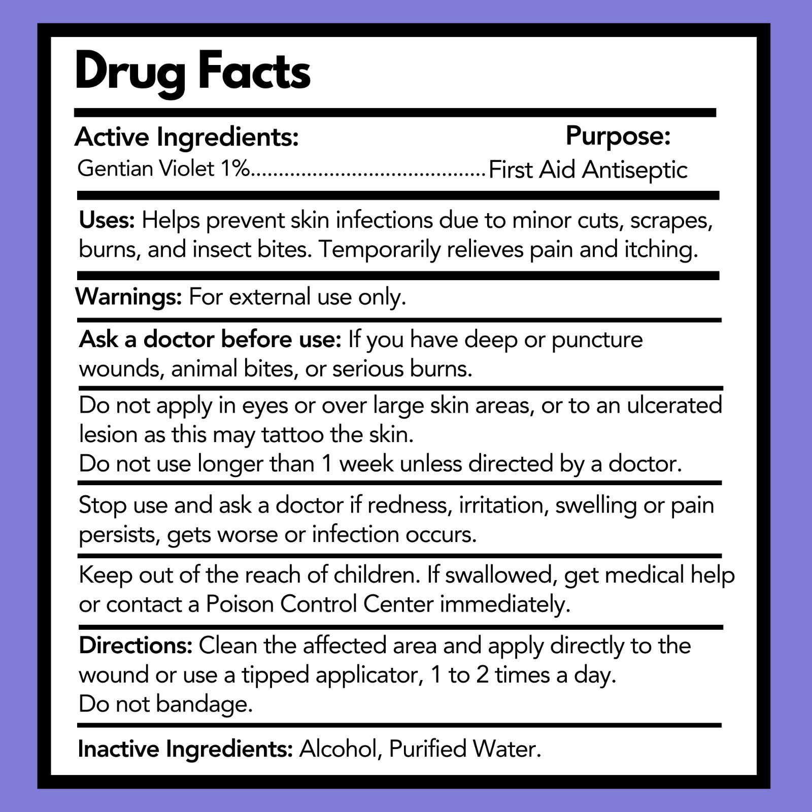 Arymar Violeta Genciana First Aid Antiseptic for Wounds, 1 fl oz (2-Pack)