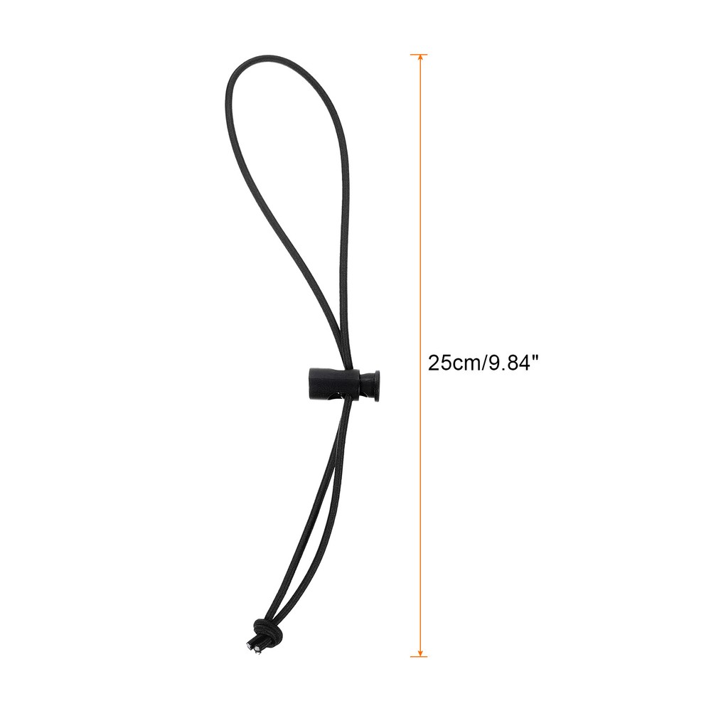 10pcs Elastic Cable Tie 9.84" Multipurpose Cable Tie, Black