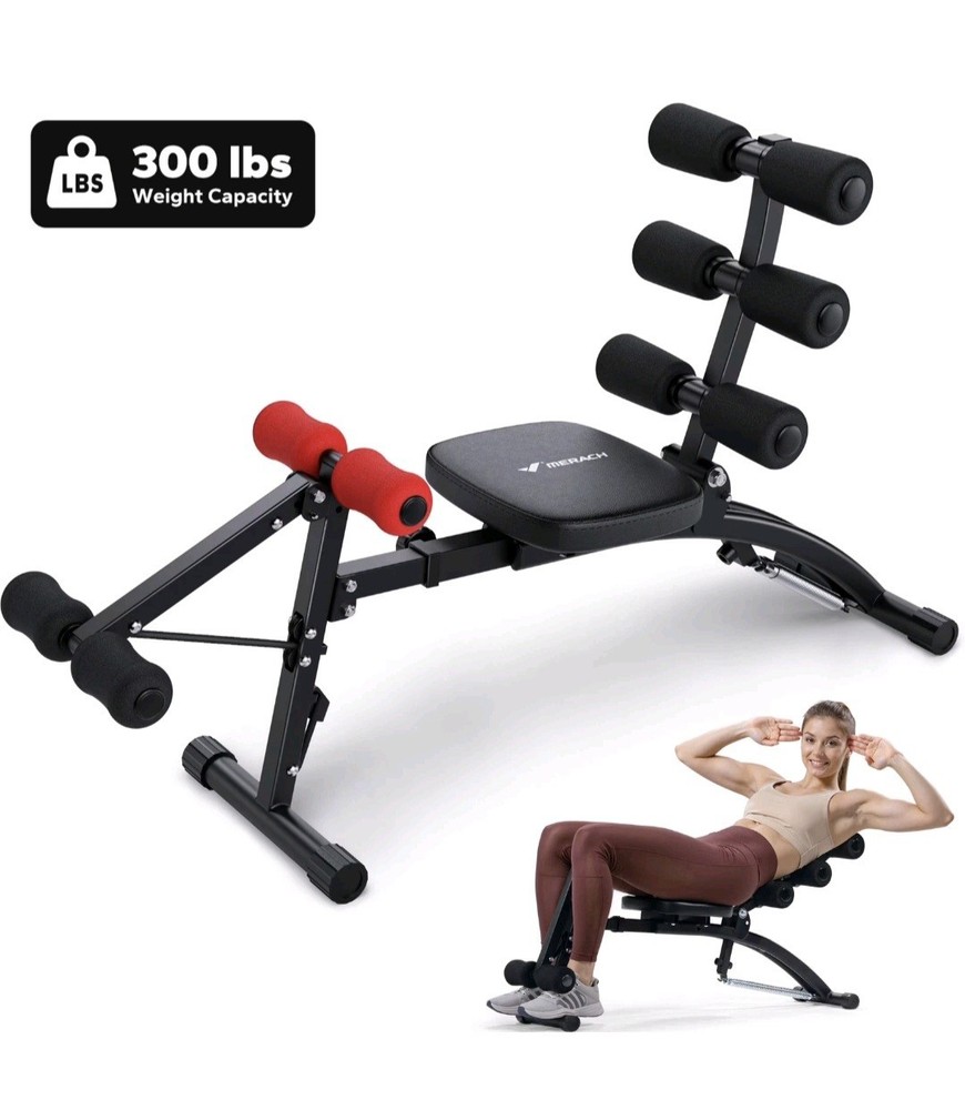 MERACH Multi-Functional Adjustable Ab Trainer Machine Workout Bench for Home Gym