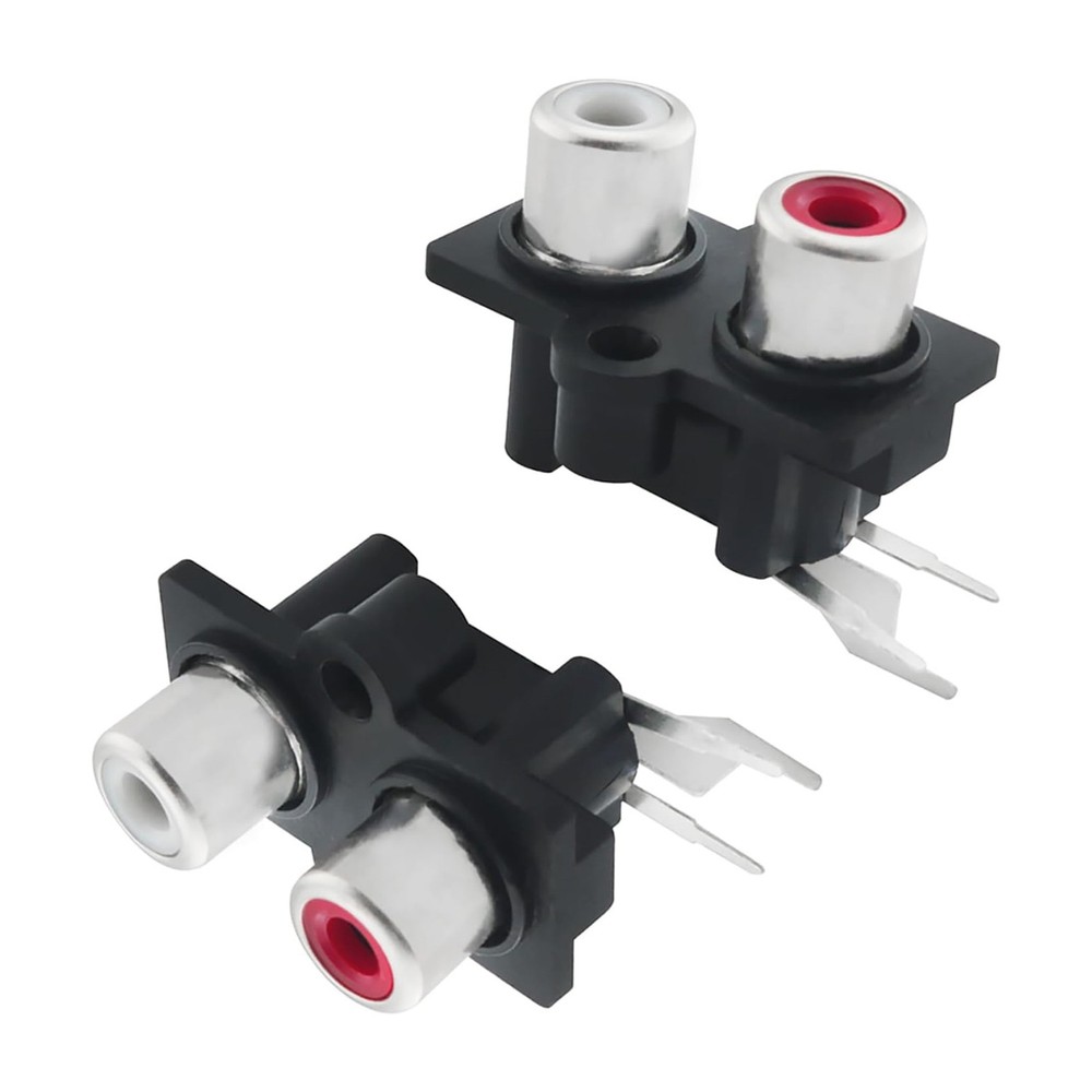 High Quality 2PCS RCA Female Socket Panel Mount Connector for Various AV Devices