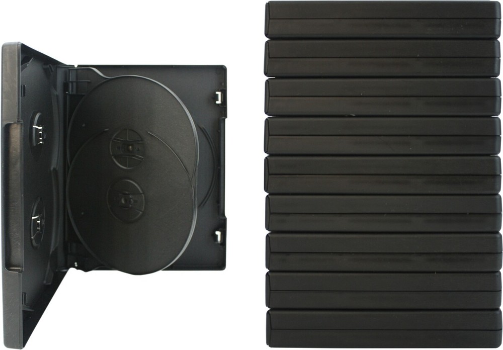 (10) 5-DVD Boxes Five Multi Set Replacement 22mm .87" Thick Chubby Disc DV5R22BK