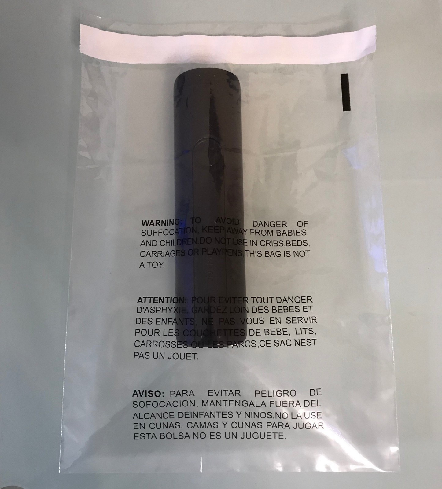 12x16 Clear Suffocation Warning Poly Self Seal Bags -ST ShipMailers