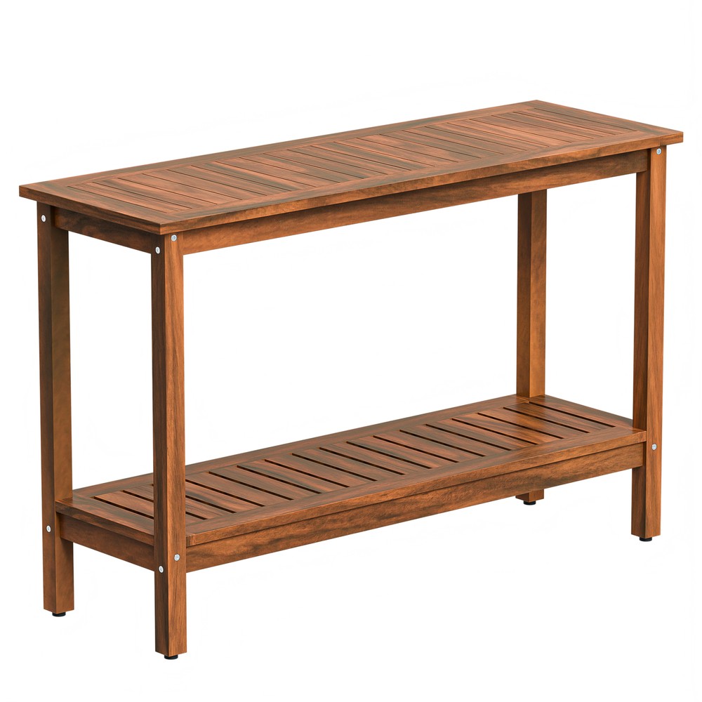 48'' Console Table Entryway Sofa Side Table with 2 Storage Shelves Organizer