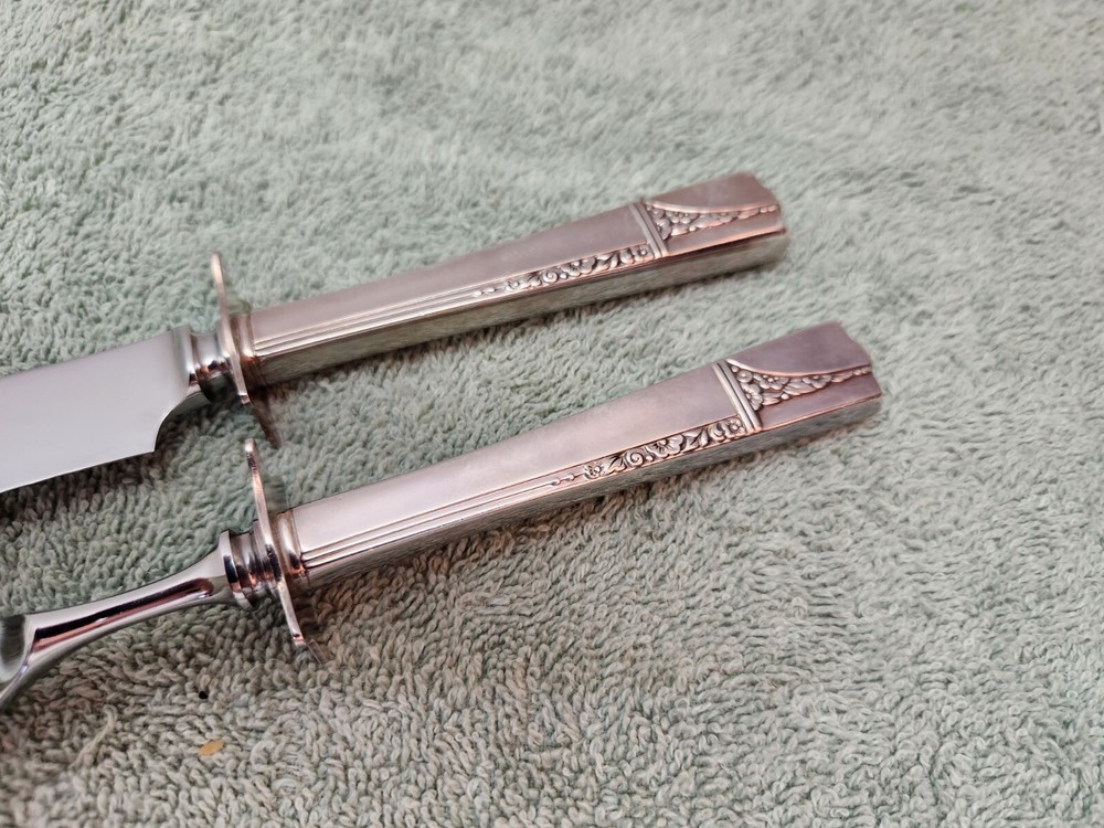 Nobility Plate Caprice Carving Knife & Fork Silverplate Flatware