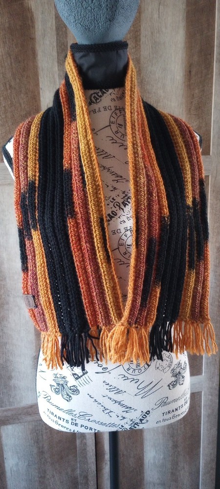 Multi Colored Beanie Hat & Scarf Set, Crocheted, Pom Pom Beanies, Handmade