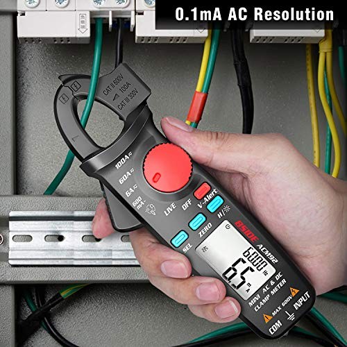 BSIDE DC Current Clamp Meter 6000 Counts Digital Multimeter Amp ACM92