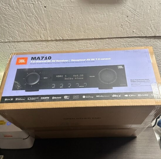 JBL MA710 7.2ch 8K Ultra HD Compatible AV Receiver, Black (Open box) #a