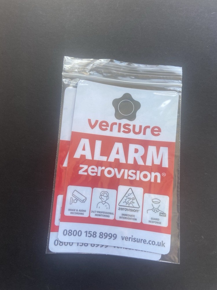 Verisure Alarm Stickers x 2