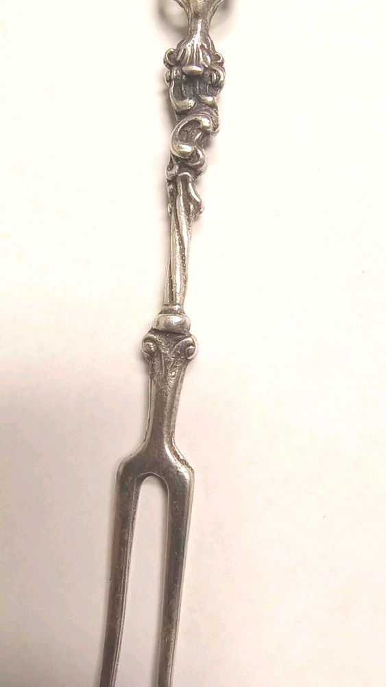 Antique Silver Olive Fork Lithuanian Arms Lithuania