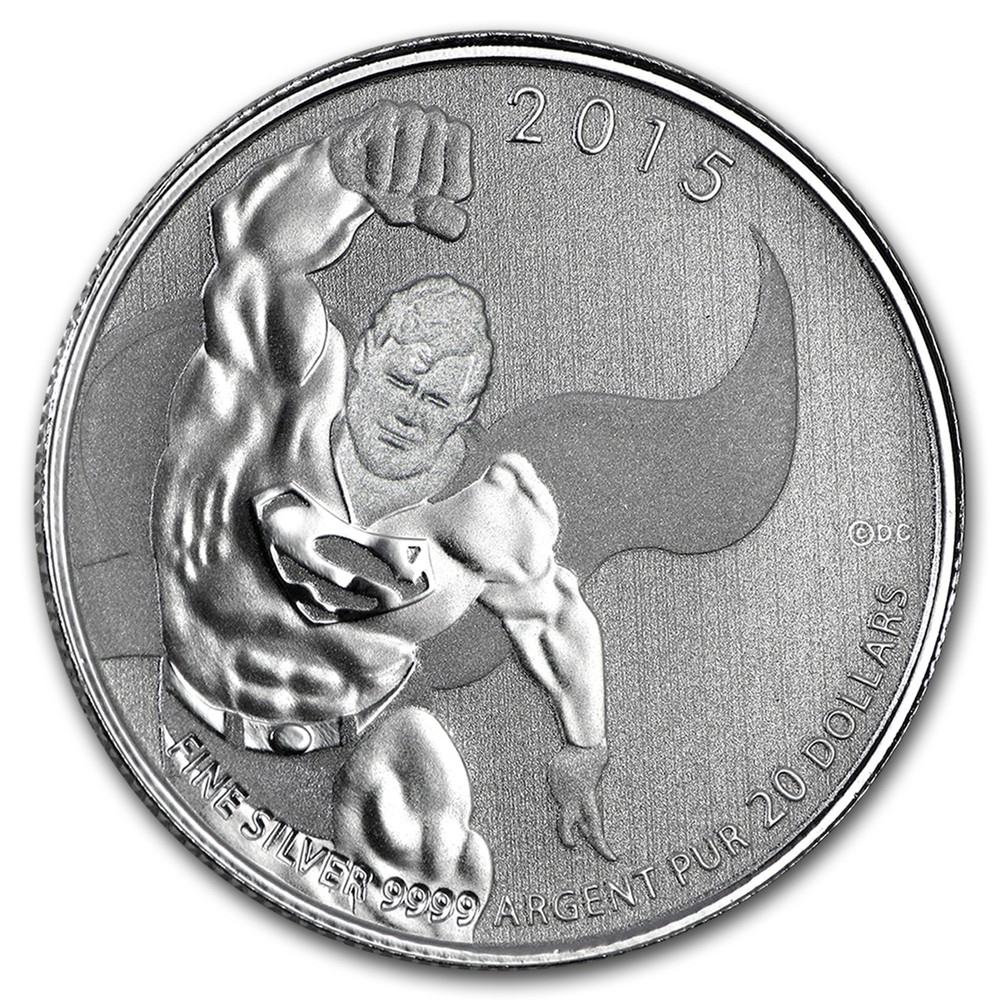 2015 Canada 1/4 oz Silver $20 Original Superman (Coin Only)