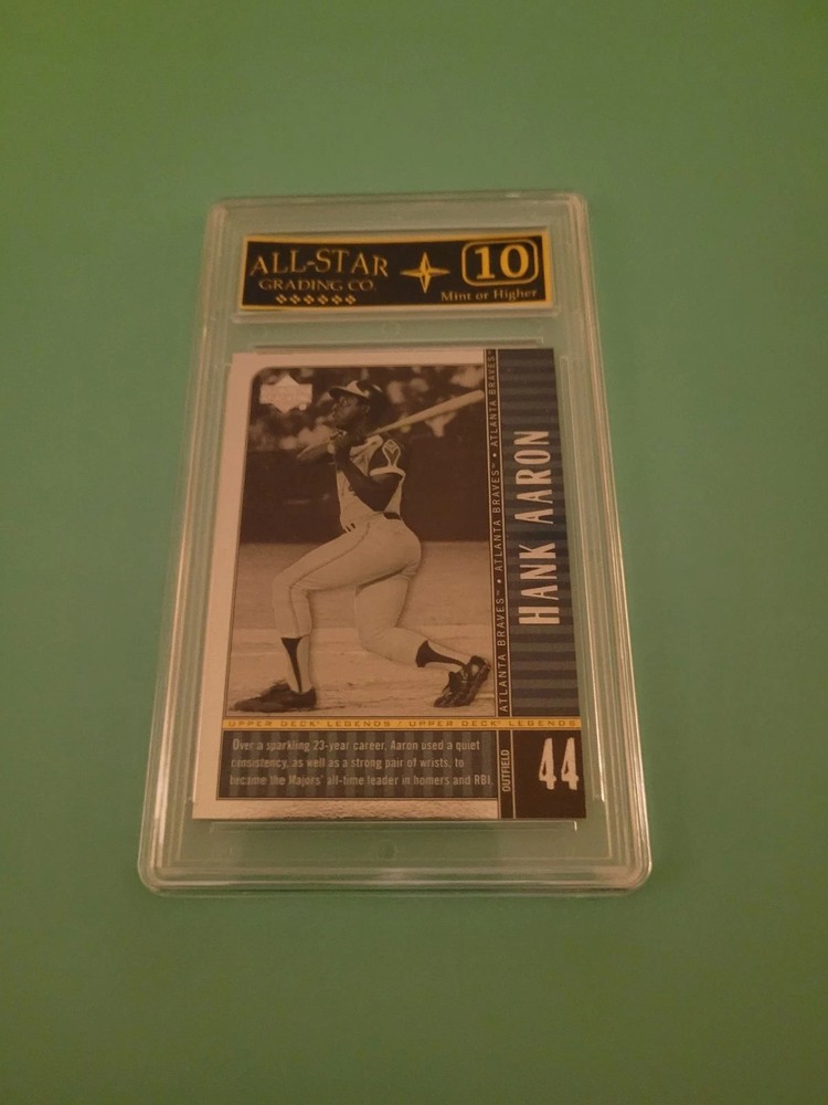 !!!   GRADED 10   2000  HANK AARON  UPPER DECK  BASEBALL CARD $$