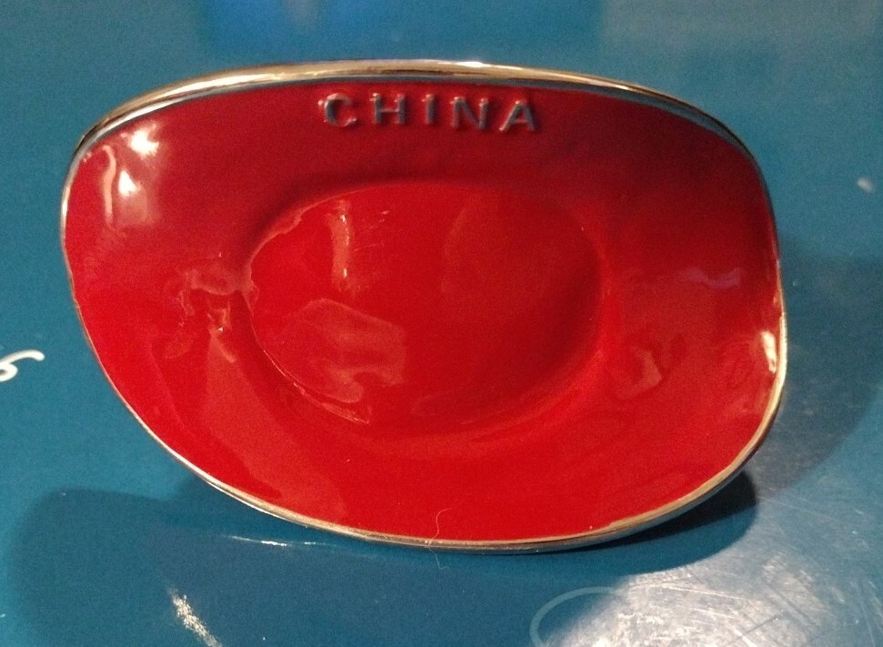 Quartz Small Red Hat Clock With Silver And Purple