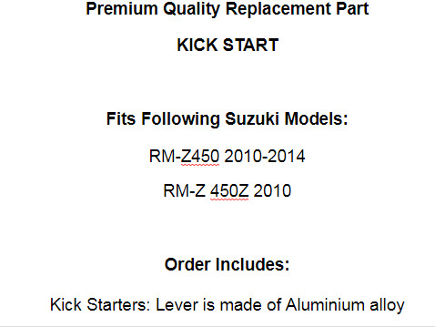 Kick Start for Suzuki RM-Z450 RMZ450 RM Z450 2010-2014 26300-28H20 26331-28H20