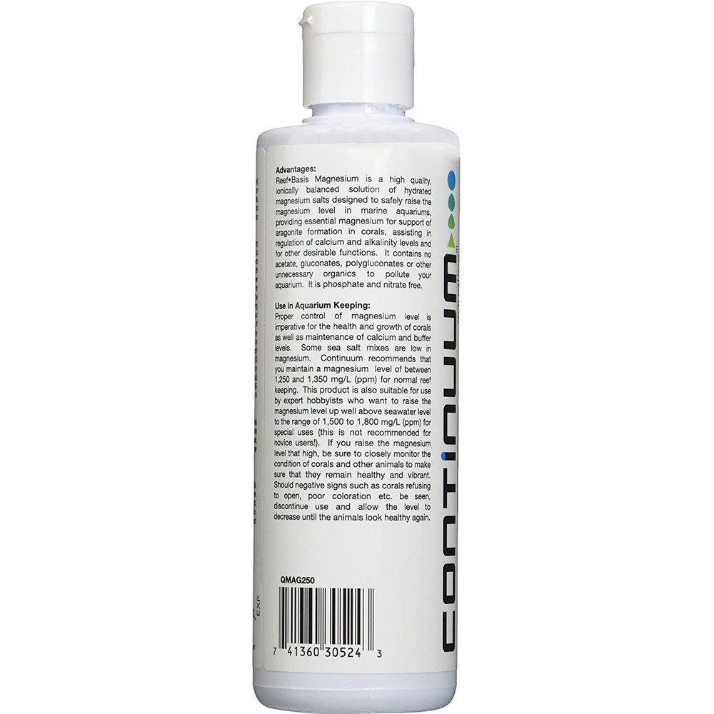 Continuum Reef Basis Magnesium 250mL Ionically Balanced Magnesium Supplement