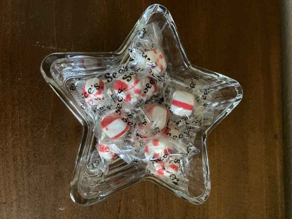 Star Shaped Clear Glass Dish, Candy, Nuts, Snacks