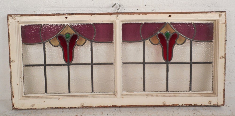 Vintage Stained Glass Window Panel (3119)NJ