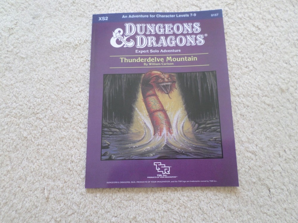 Thunderdelve Mountain XS2 Dungeons & Dragons solo adventure module