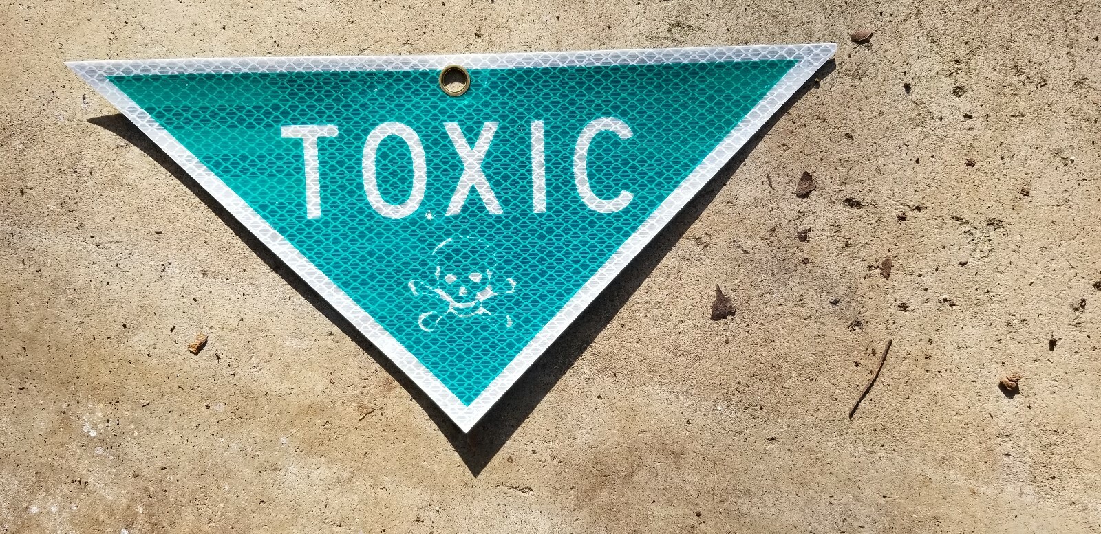 Military Reflective Vinyl Sign / Placard, "TOXIC" (Great For Kids Room) 2 Pack