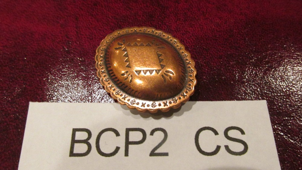 TRINITY CONCHO small BCP2 CS solid COPPER VINTAGE High Quality USA Leather Craft