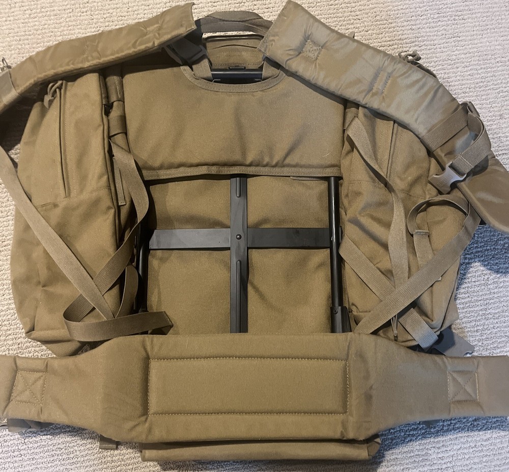 BlackHawk SOF Ruck Kit w/ Frame & Pads Coyote Tan 60SOFKDE Enhanced ALICE EUC