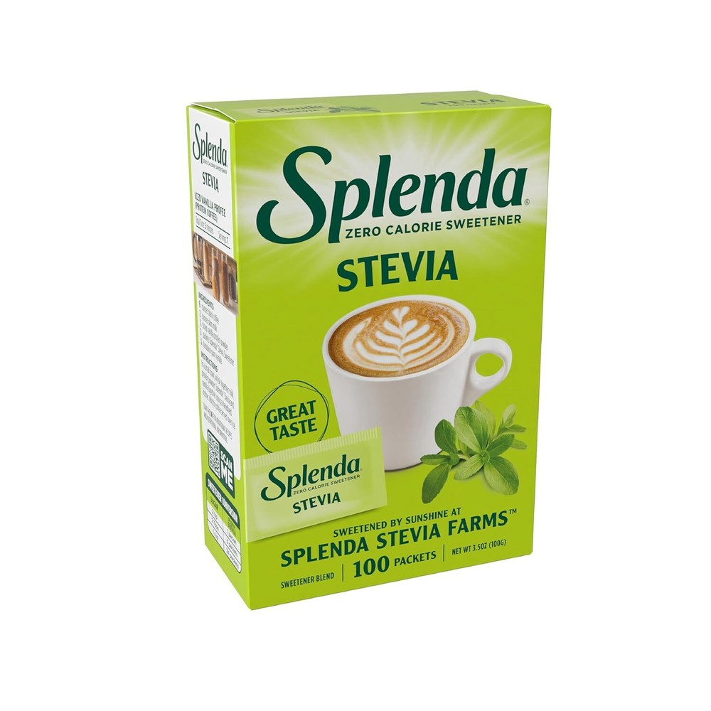 SPLENDA Stevia Zero Calorie Sweetener, Sugar Substitute Packets, 100 Count (Pack
