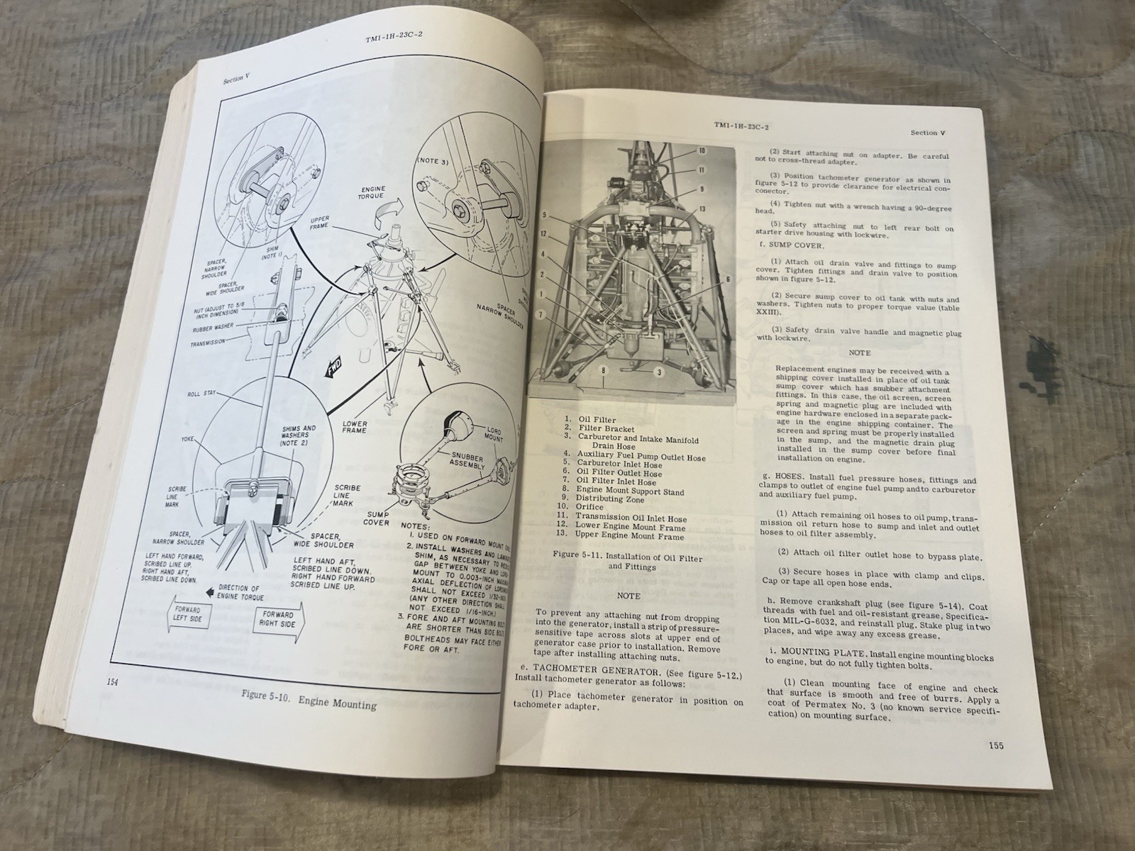 Hiller H-23C Raven Helicopter Maintenance Instruction Manual - Jan 1961