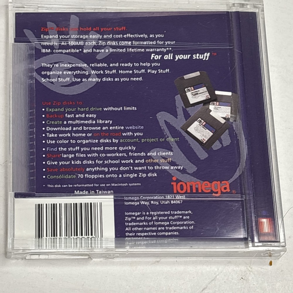 IOMEGA ZIP DRIVE DISK 100 MB