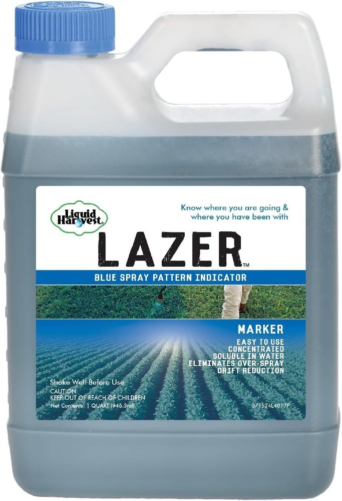 Lazer Blue - 32 Ounces - Concentrated Spray Pattern Indicator - Perfect Weed/...