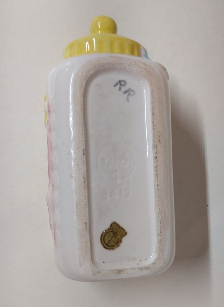 Ceramic Baby Bottle Planter Vase Decor