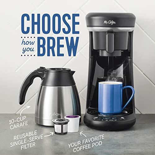 Mr. Coffee Programmable Coffee Maker Machine Single Serve 10 Cups, Black