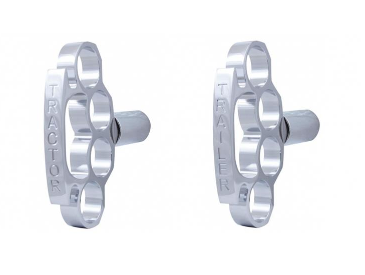 Chrome Handle Style Air Valve Knobs - Tractor/Trailer - Peterbilt Kenworth