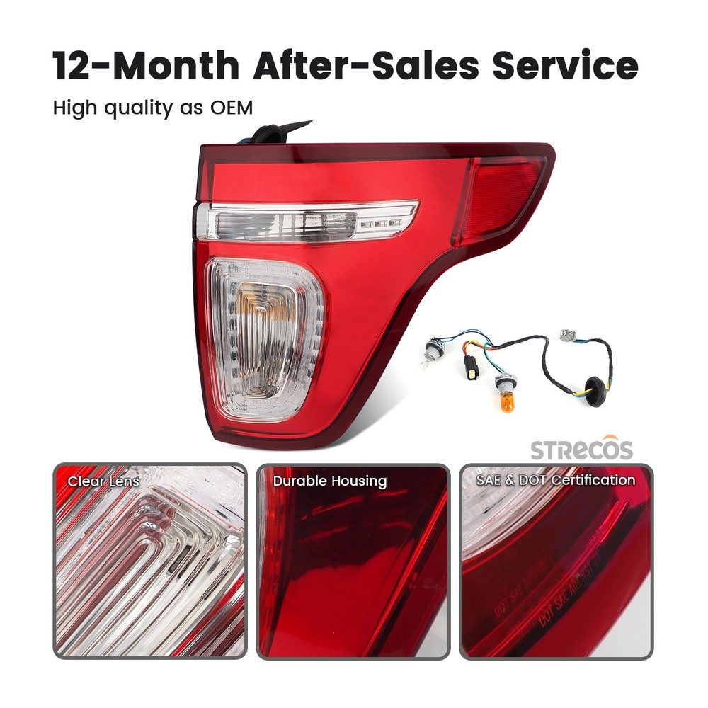 LED Tail Lights For 2011-2015 Ford Explorer Base/ Sport / XLT Left + Right Pair